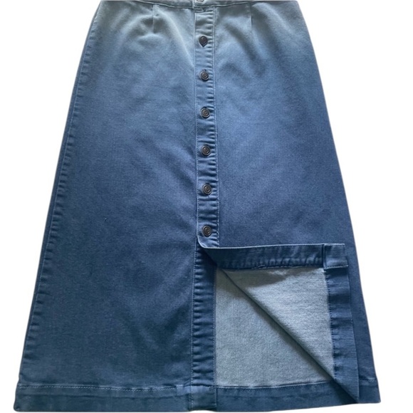 Sheryl Crow Vintage Blue Denim Button-Down Skirt - Picture 3 of 4